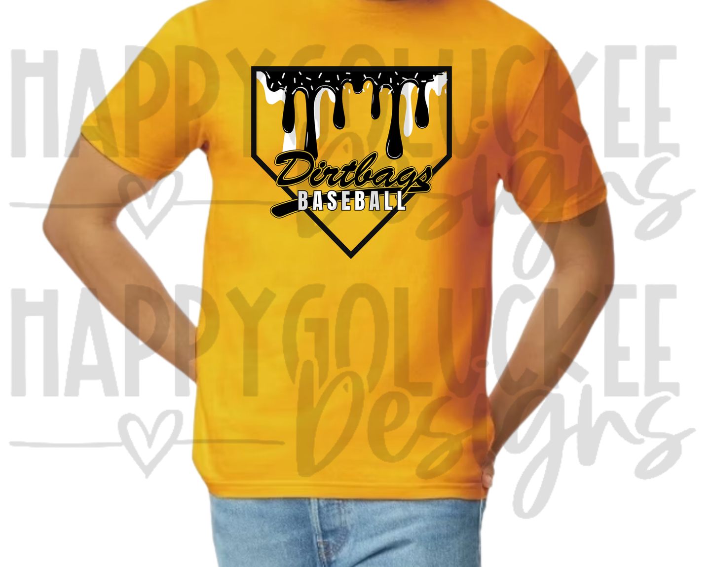Dirtbags Drip style baseball Tee