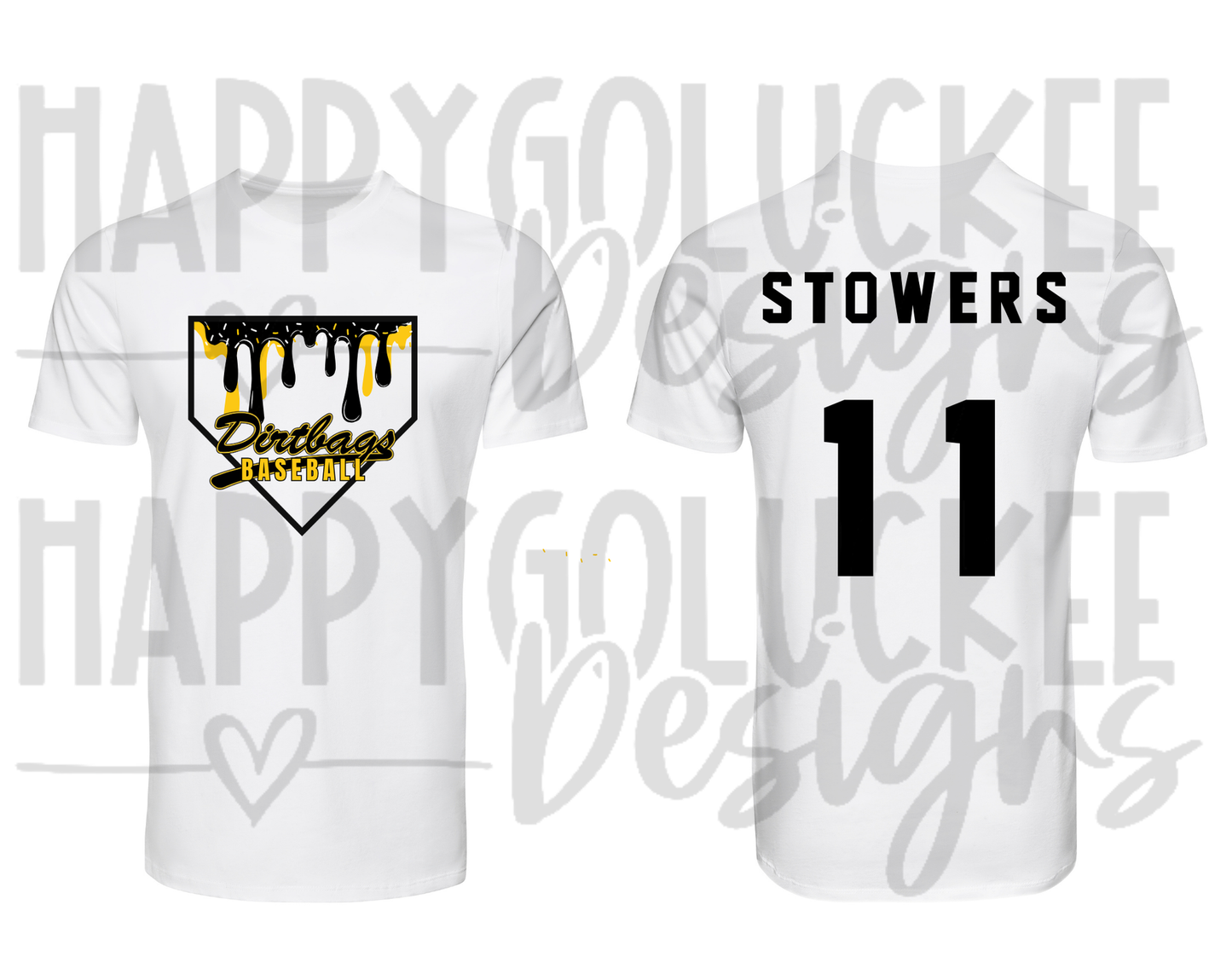 Dirtbags Drip style baseball Tee