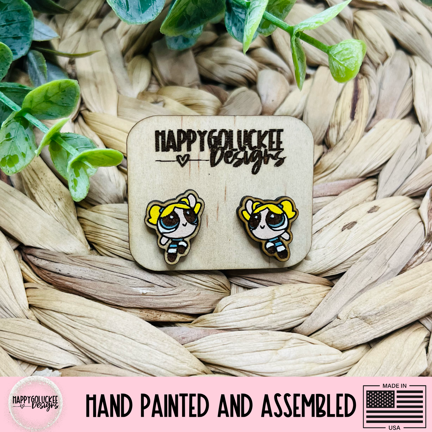 Powerpuff Inspired Character Earrings