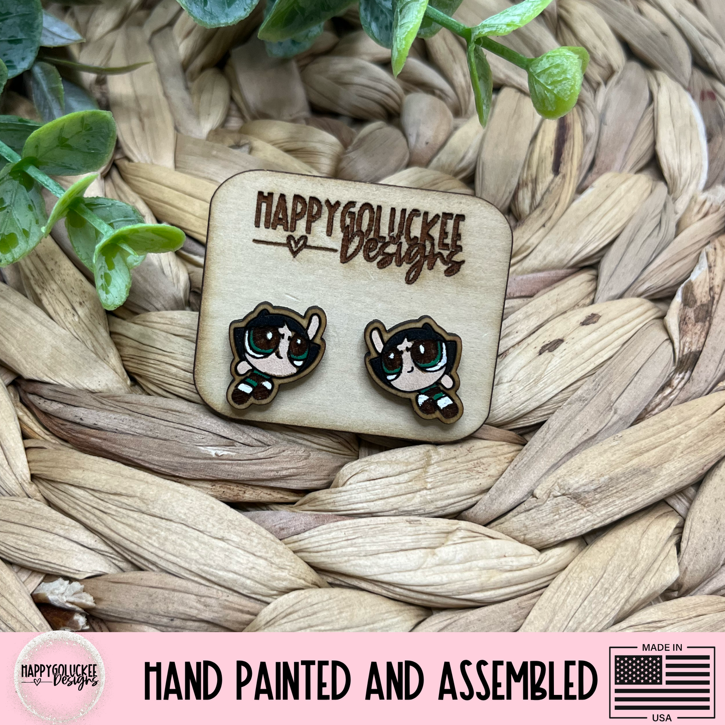 Powerpuff Inspired Character Earrings