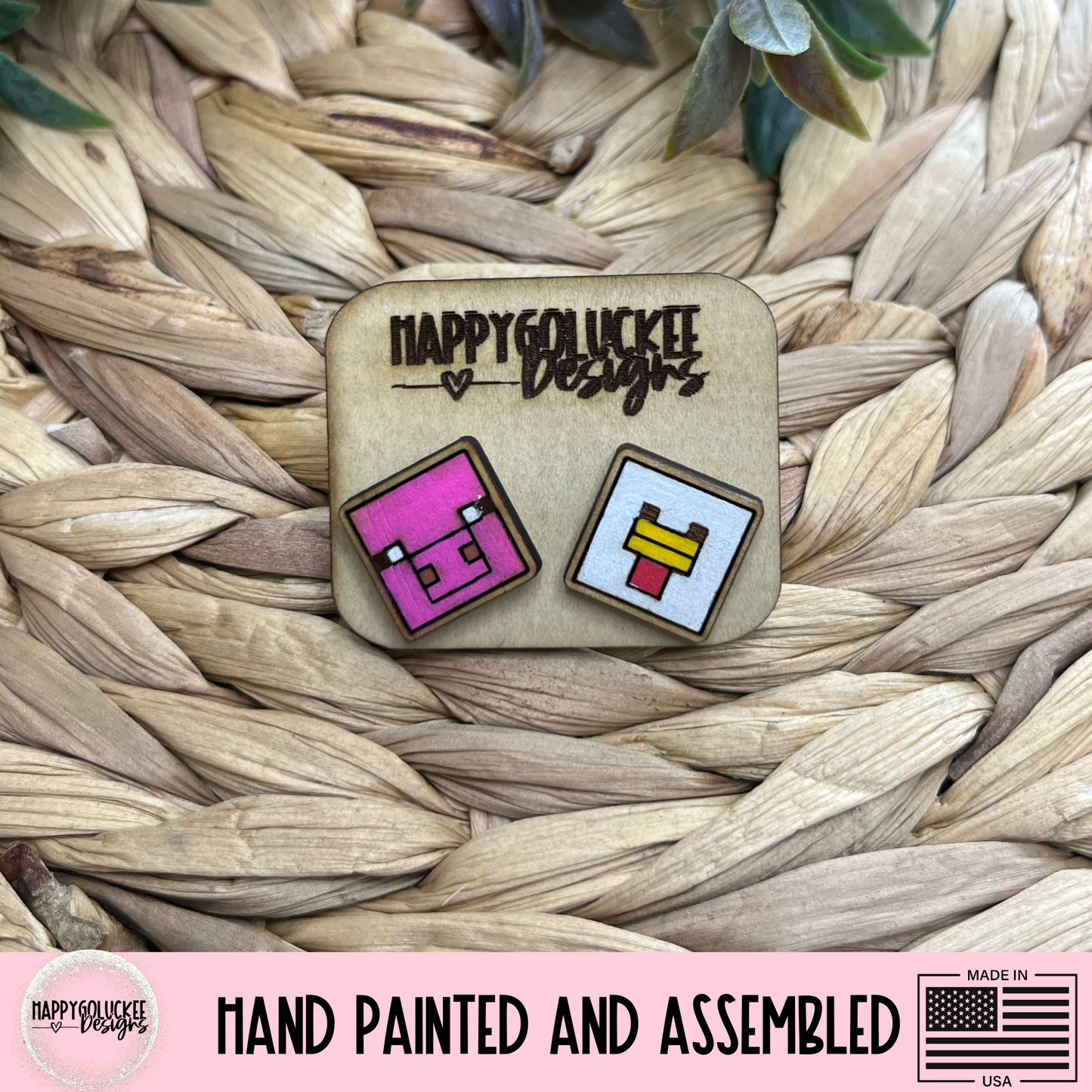 Minecraft Inspired Earrings