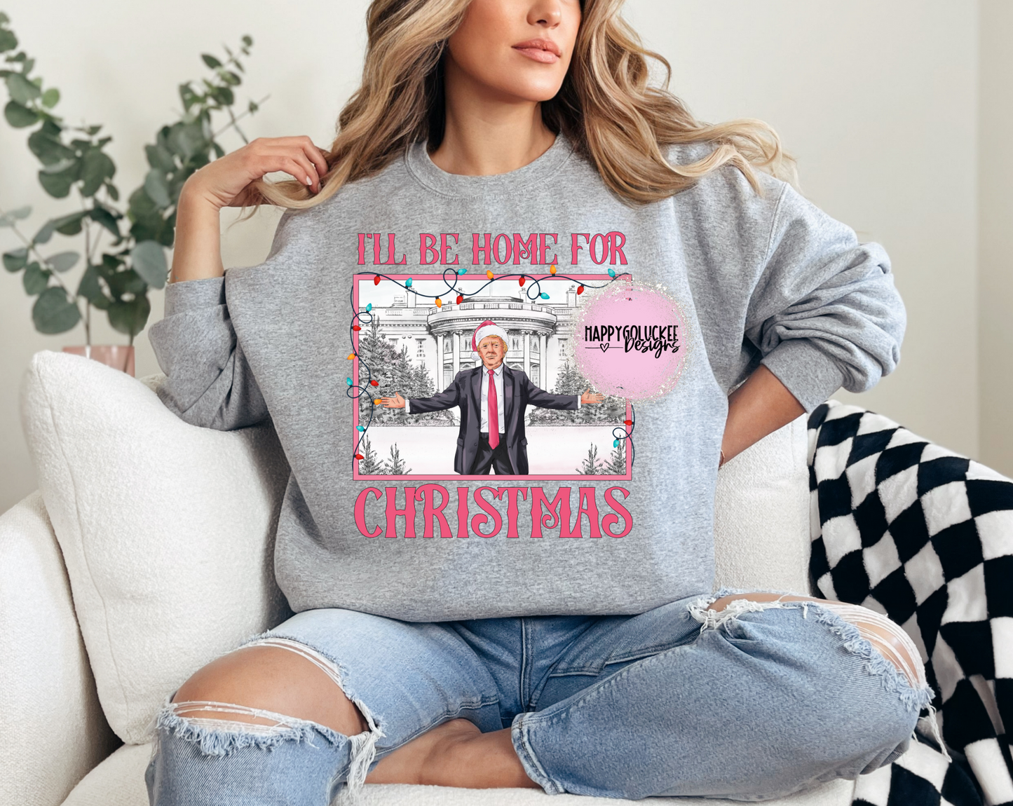 I'll Be Home For Christmas Tee +Crewneck