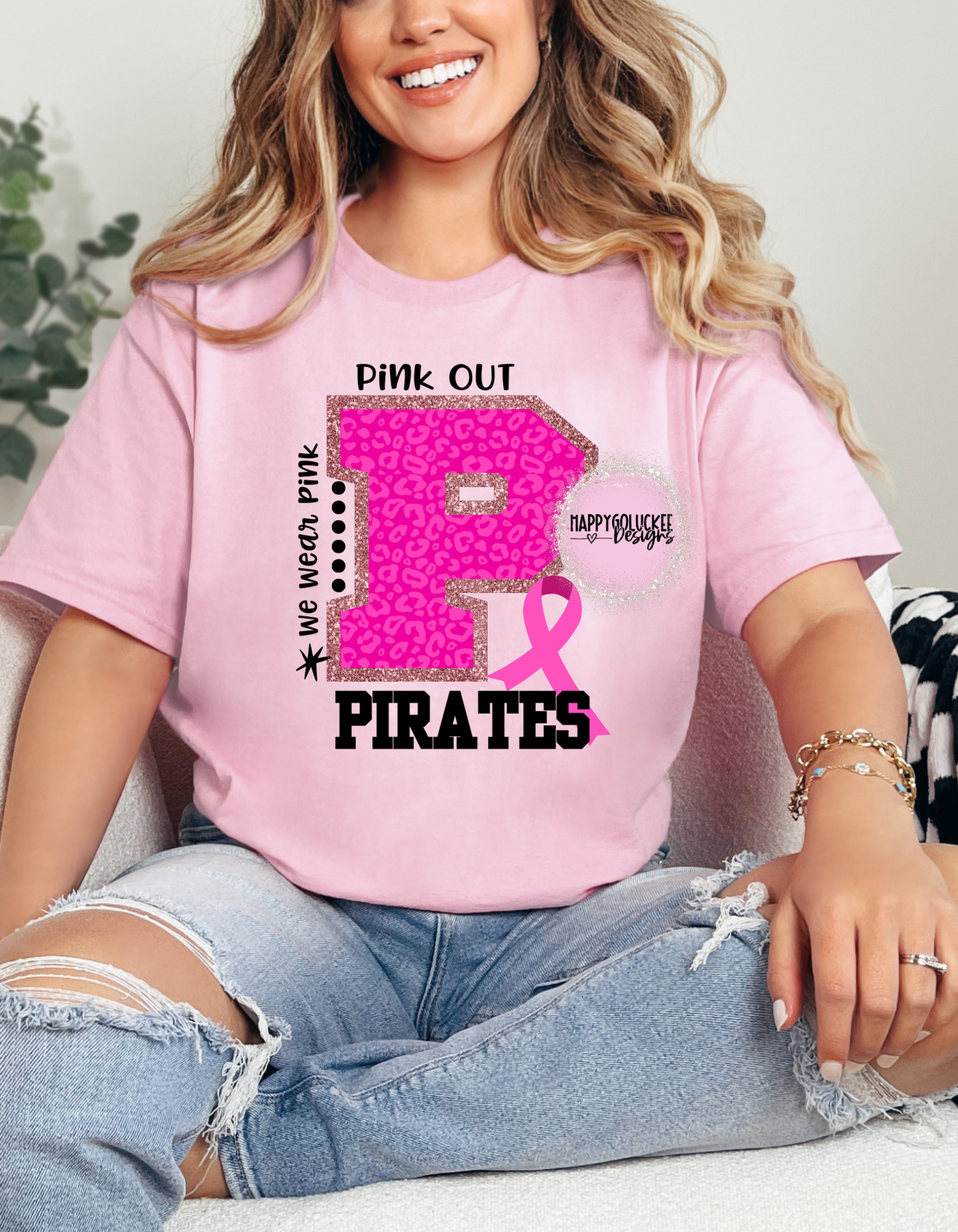 Pirates Pink Out Tee + Crewneck