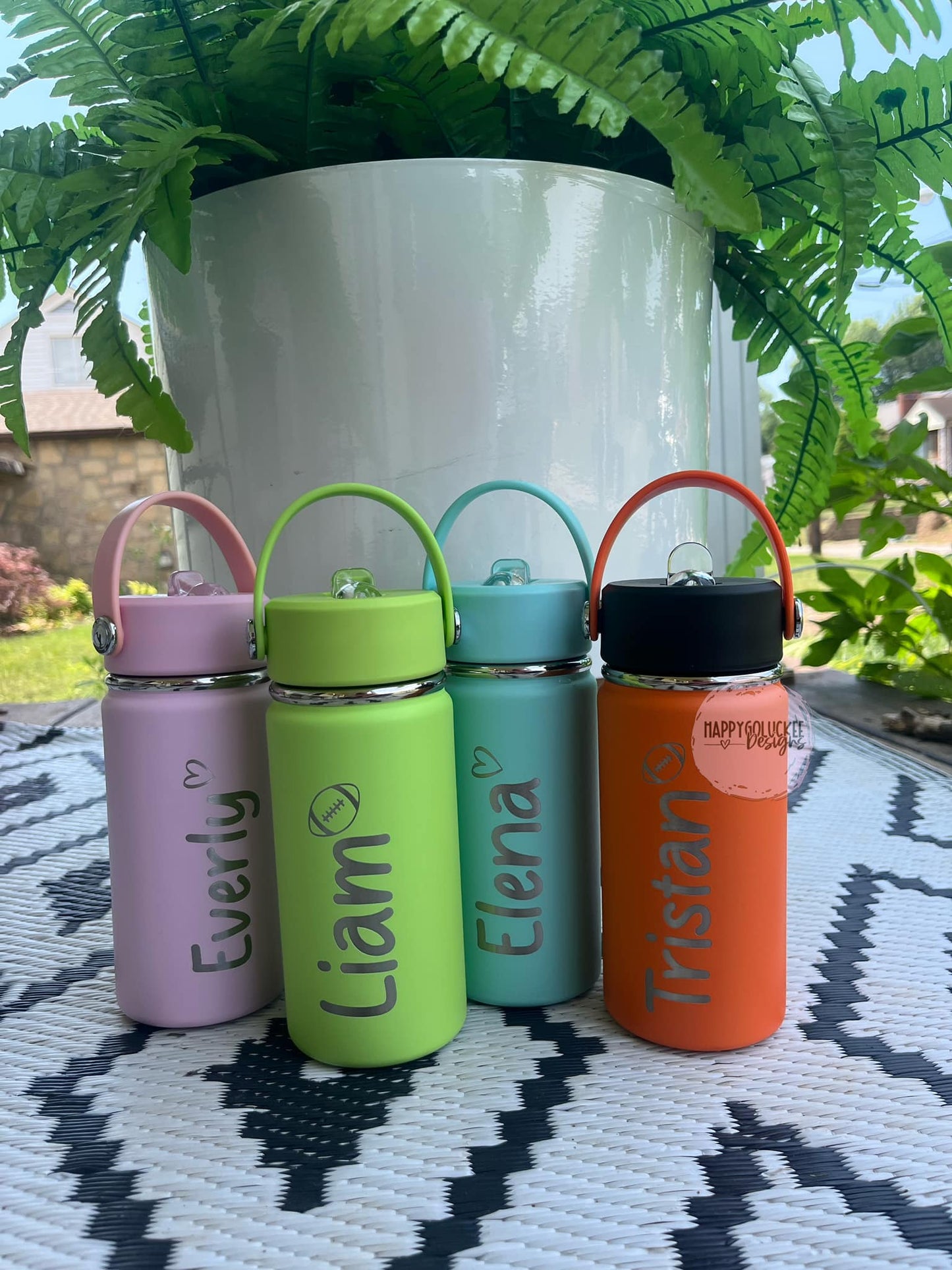 Coated Stainless Steel Engraved 14oz Kids Tumblers