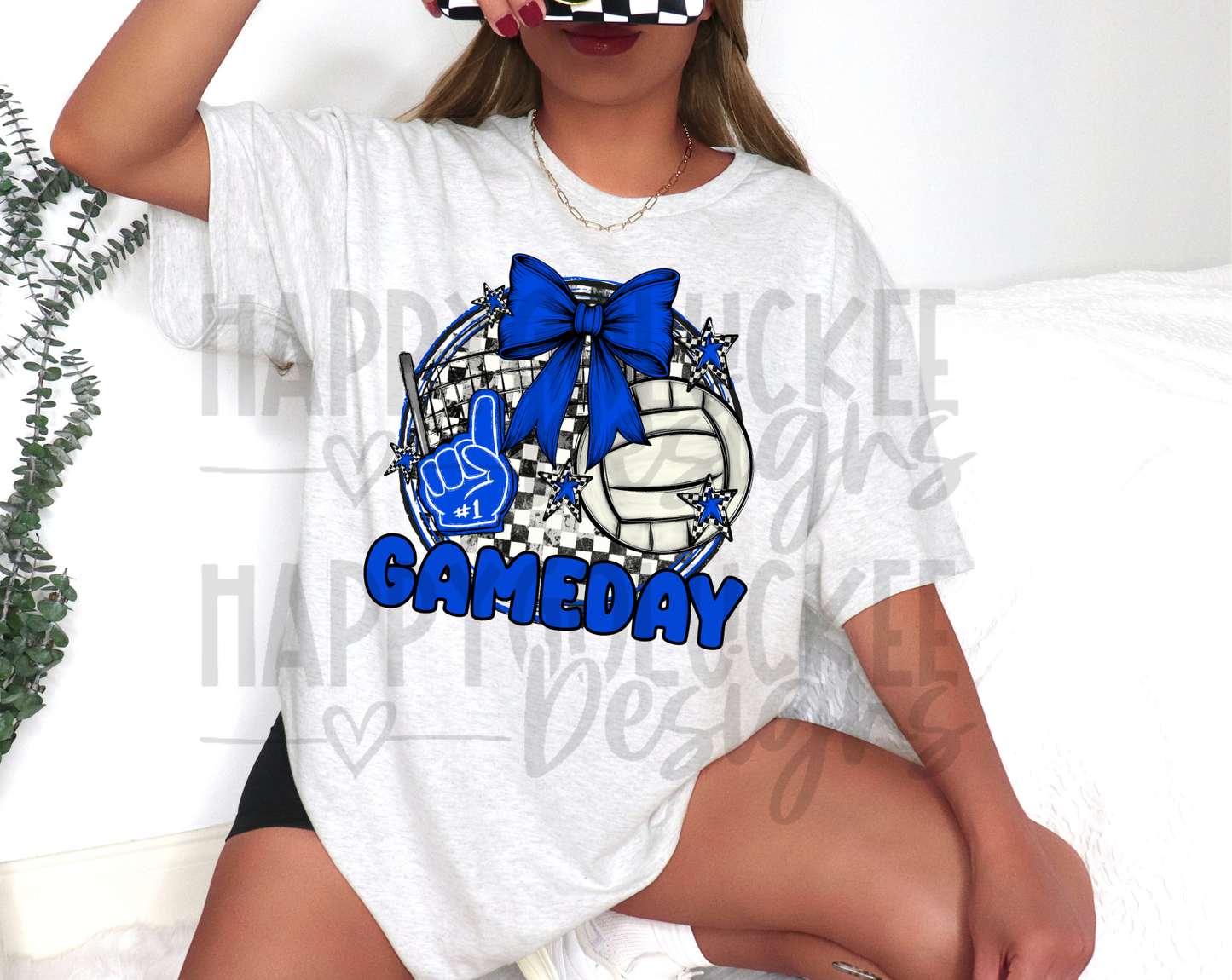 Royal Blue Game Day Volleyball Tee