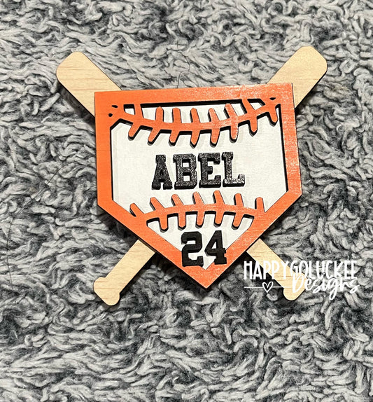 Personalized Bogg Baseball/Softball Button