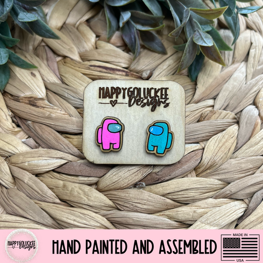 Among Us Inspired Video Game Earrings