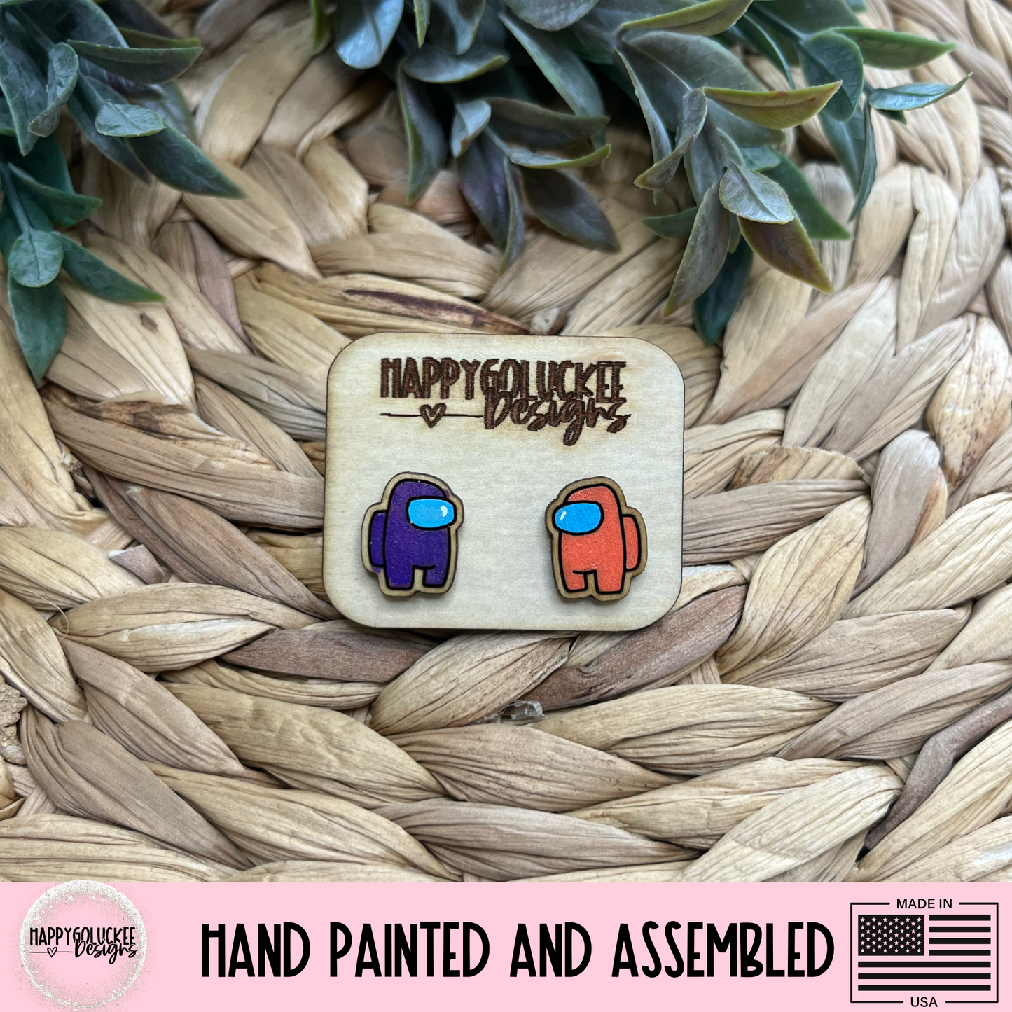 Among Us Inspired Video Game Earrings