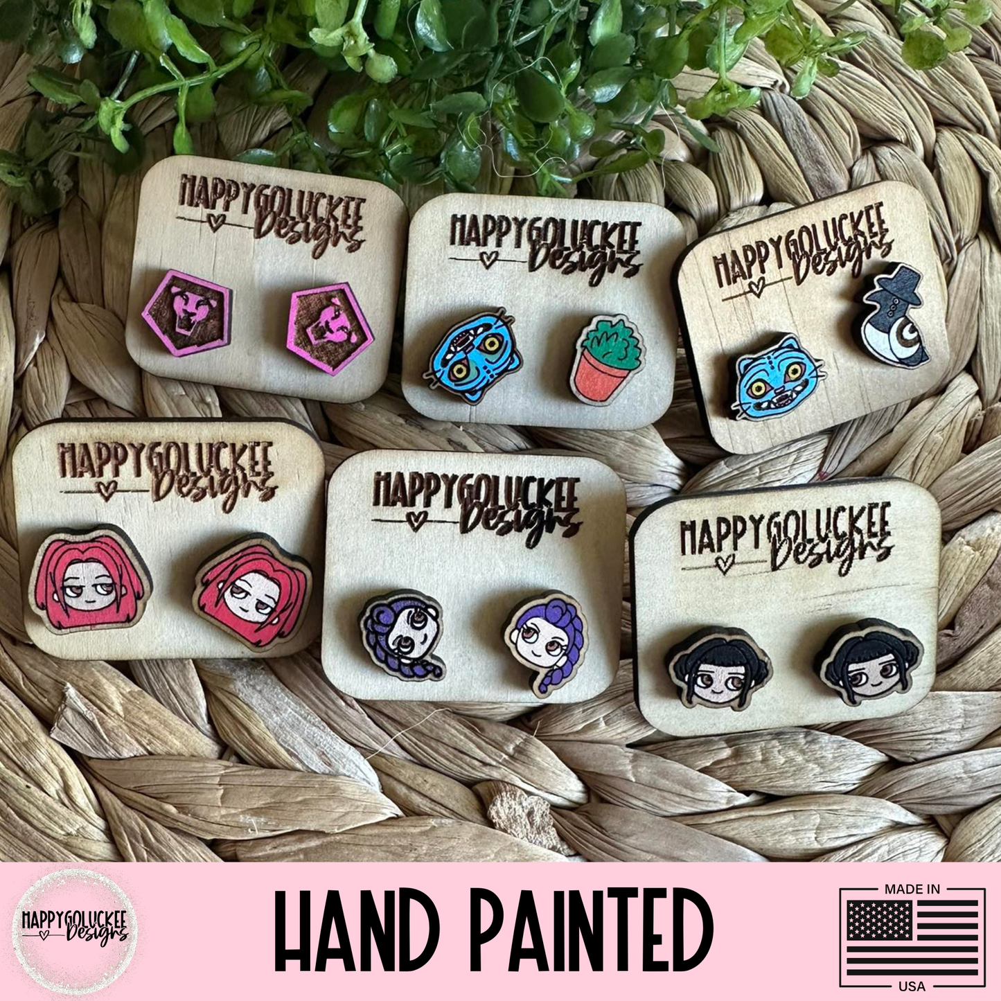 K Pop Band Demon Fighting Earrings
