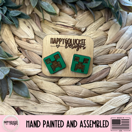 Minecraft Inspired Earrings