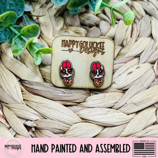 Powerpuff Inspired Character Earrings