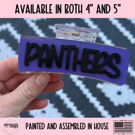 Chesapeake Panthers Solid Color Claw Clip
