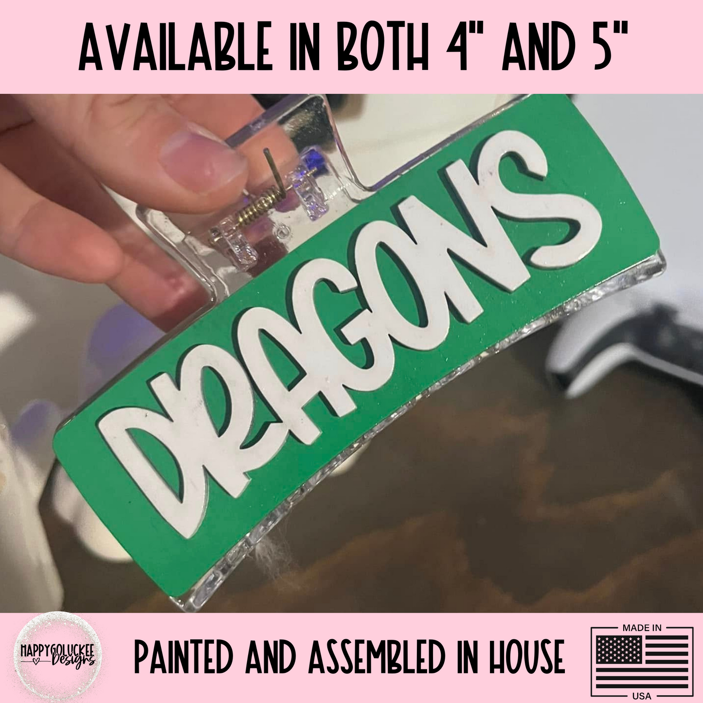 Fairland Dragons Solid Color Claw Clip