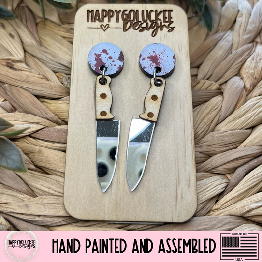 Halloween Dagger Stud Dangles