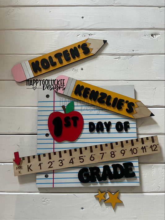 Adjustable Personalized Back to School Sign