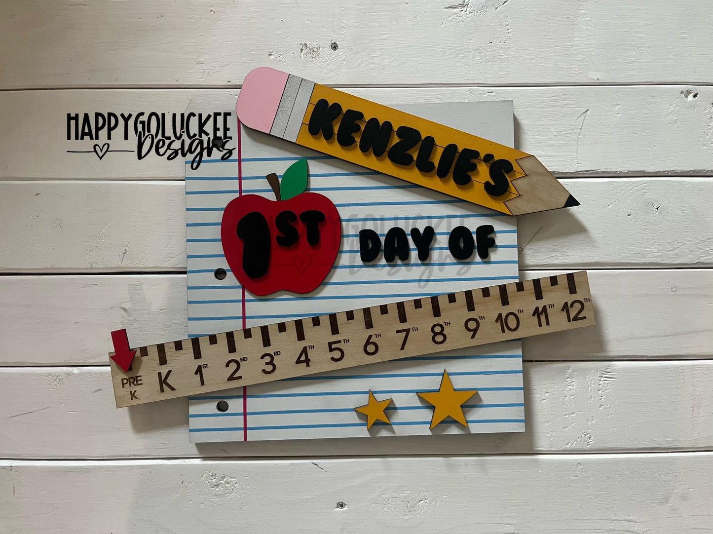 Adjustable Personalized Back to School Sign