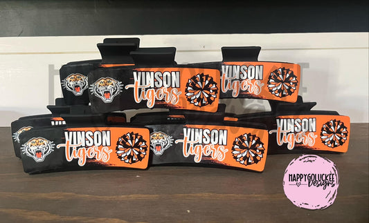Vinson Tigers Cheer Claw Clip