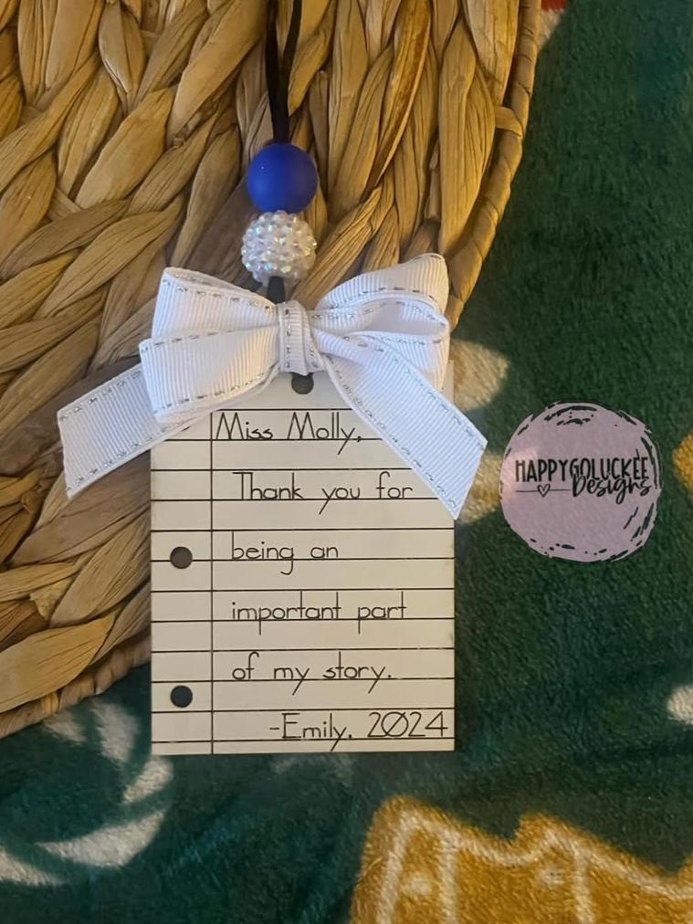 Personalized Loose Leaf Paper Ornament