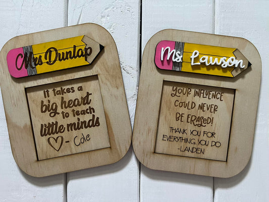 Personalized Sticky Note Holder