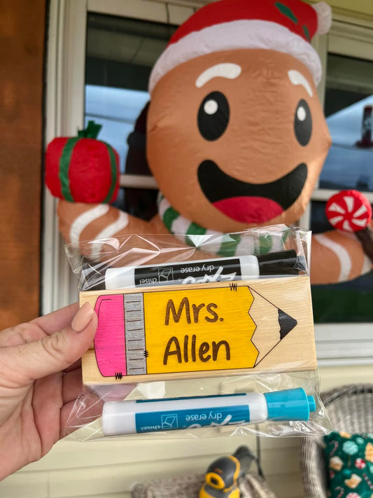 Personalized Whiteboard Eraser with Marker Set