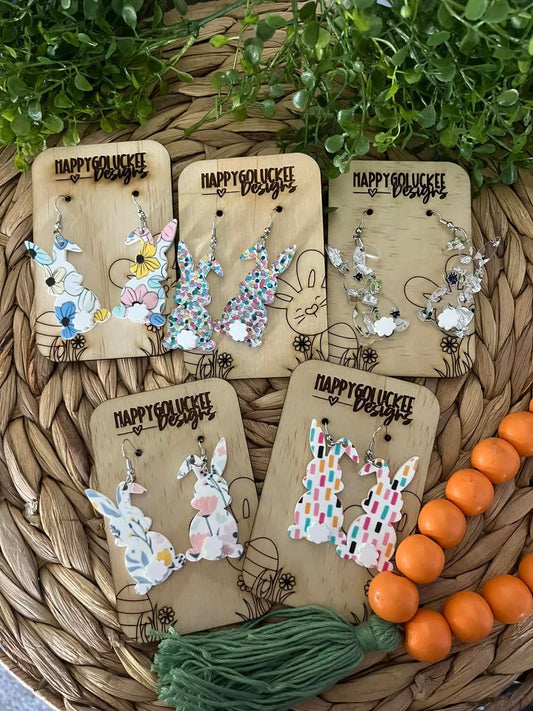 Easter Bunny Dangle Earrings