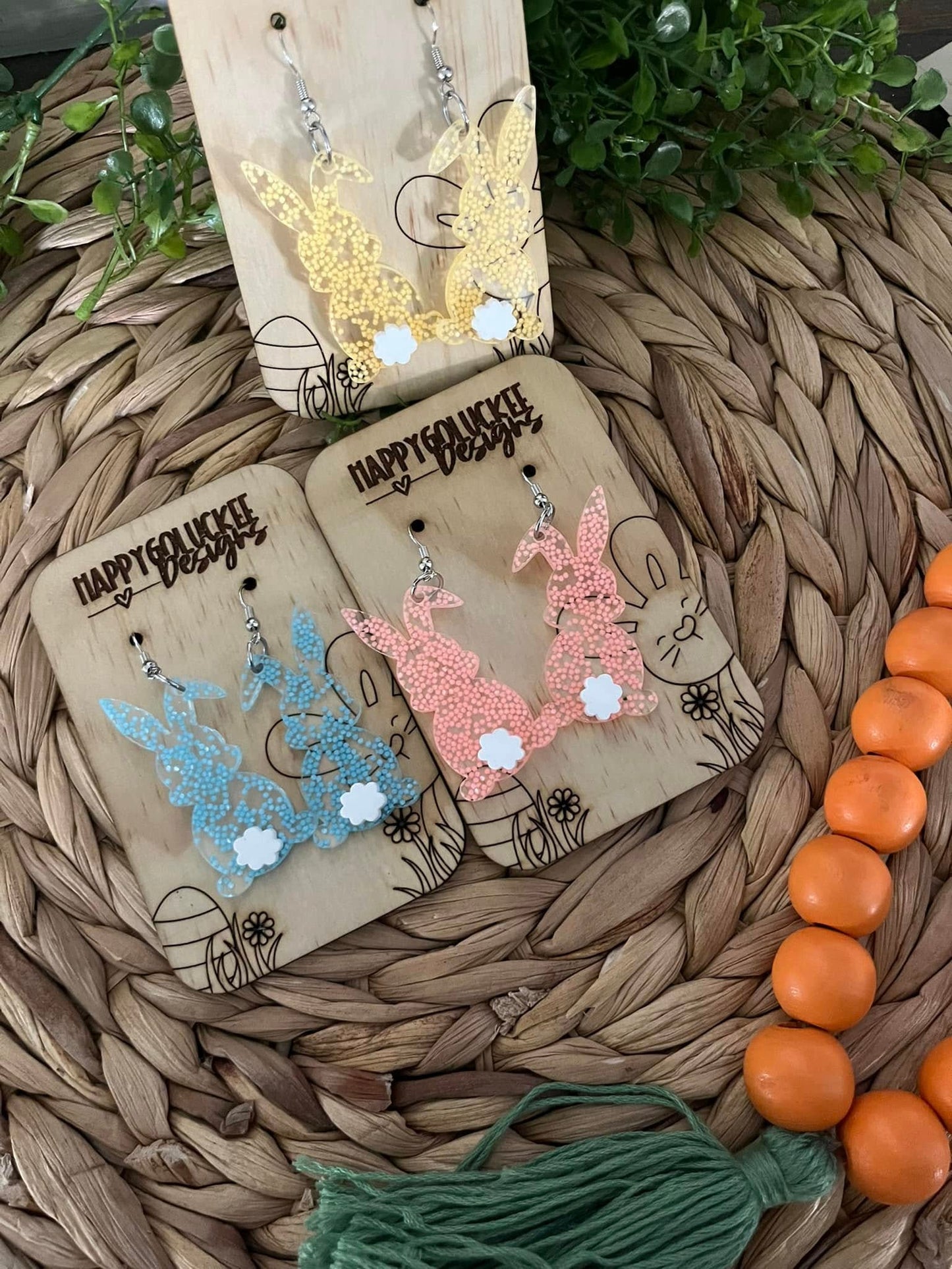 Easter Bunny Dangle Earrings
