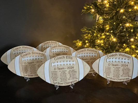 Personalized Sports Coach Plaques