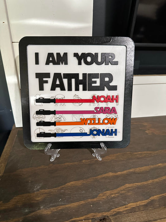 SW Themed Light Saber Father's Day Gift