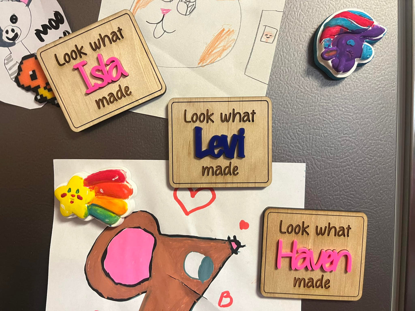 Personalized Look What I Made Fridge Magnet