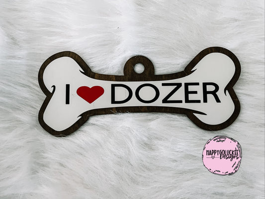 Dog bone Crate Tag /Wall Decor