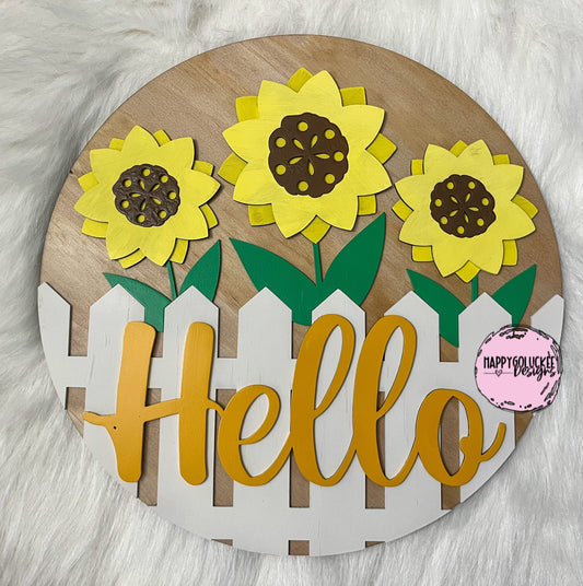 Sunflowers Door Sign