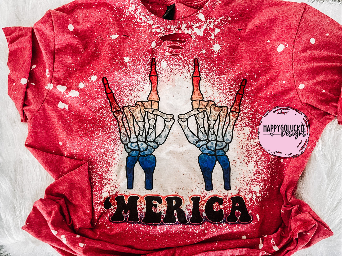 ‘Merica bleached tee