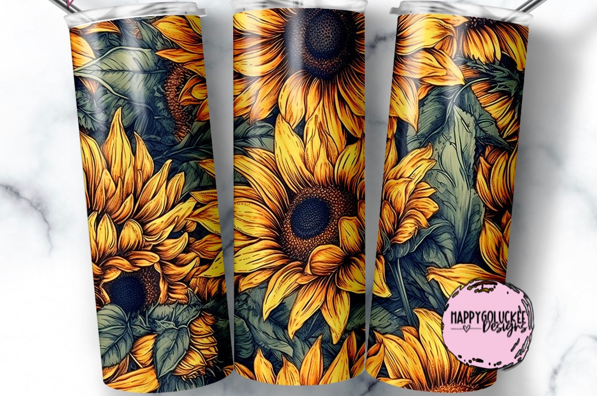 Sunflower Garden 20oz Tumbler