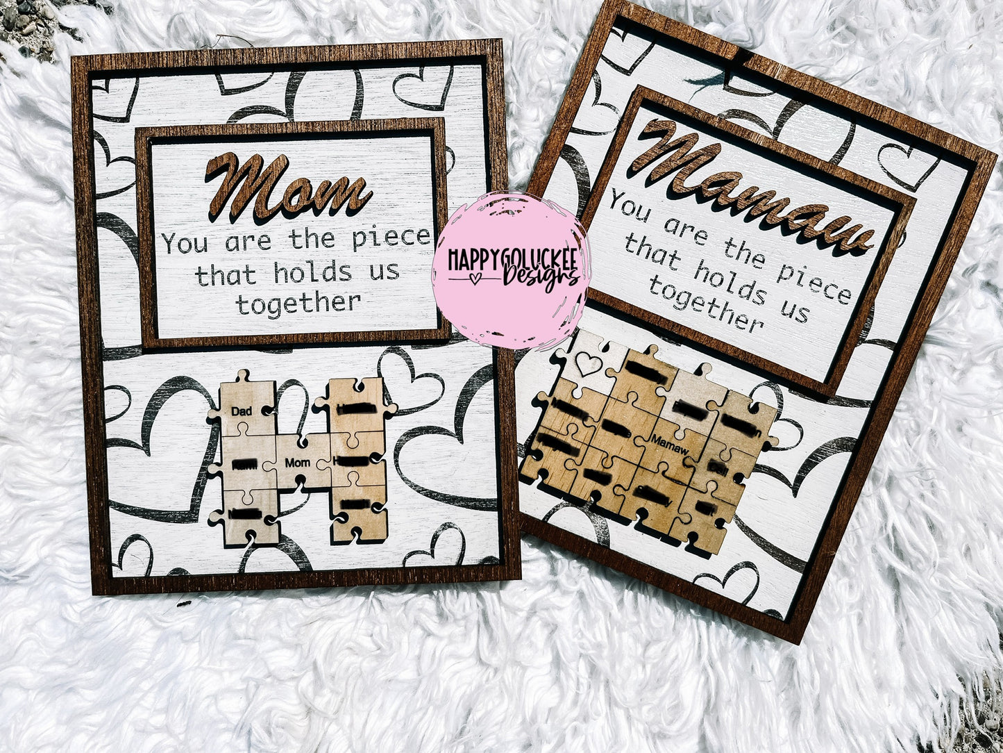 Mom puzzle piece plaque