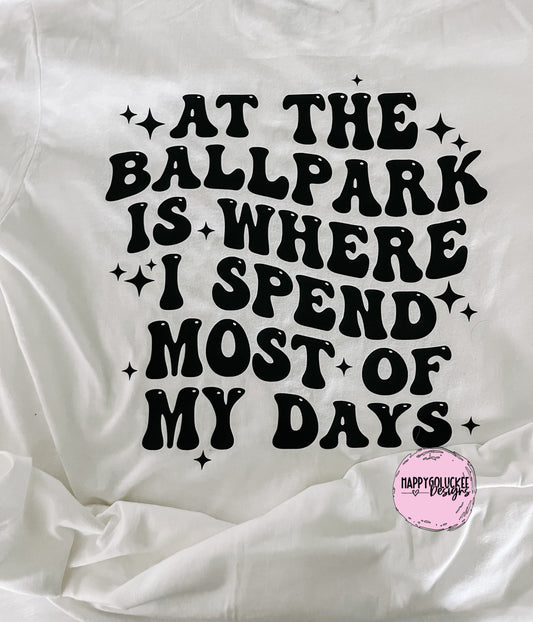 "At the Ballpark" Baseball tee