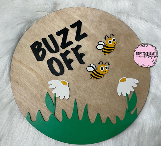 Buzz Off Door Sign