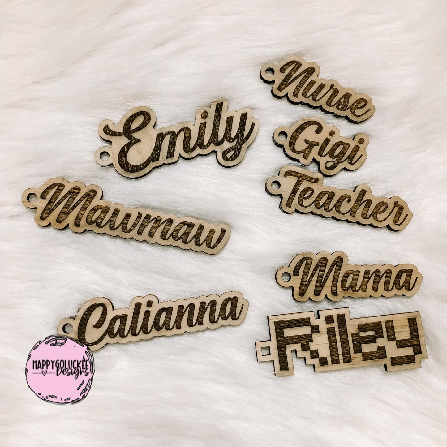 Personalized name/title keychain