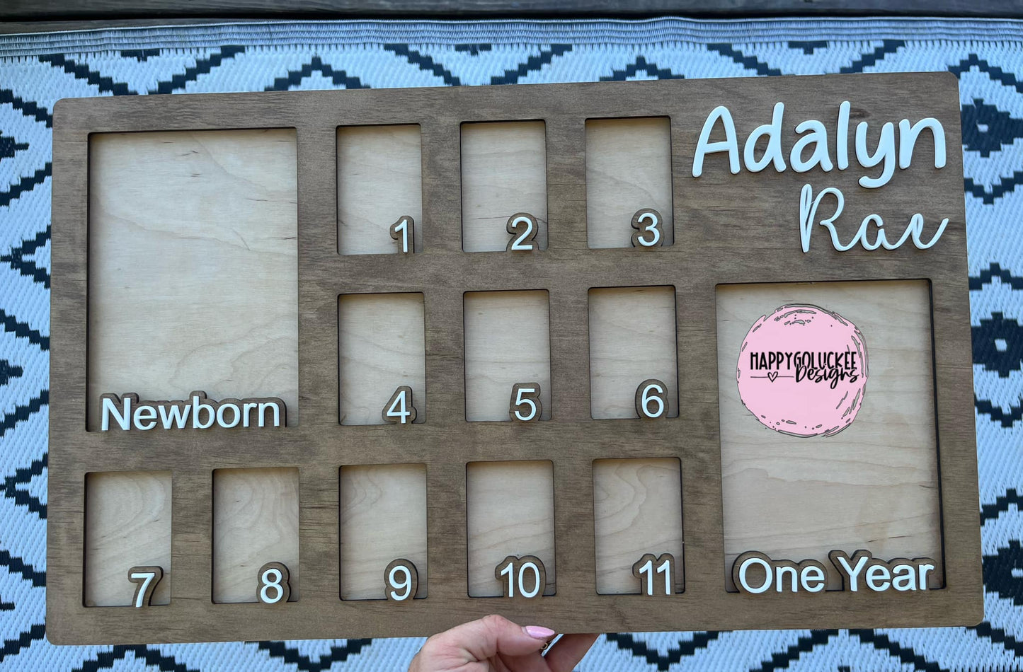 Personalized First Year of Life / K-12 Picture Frame