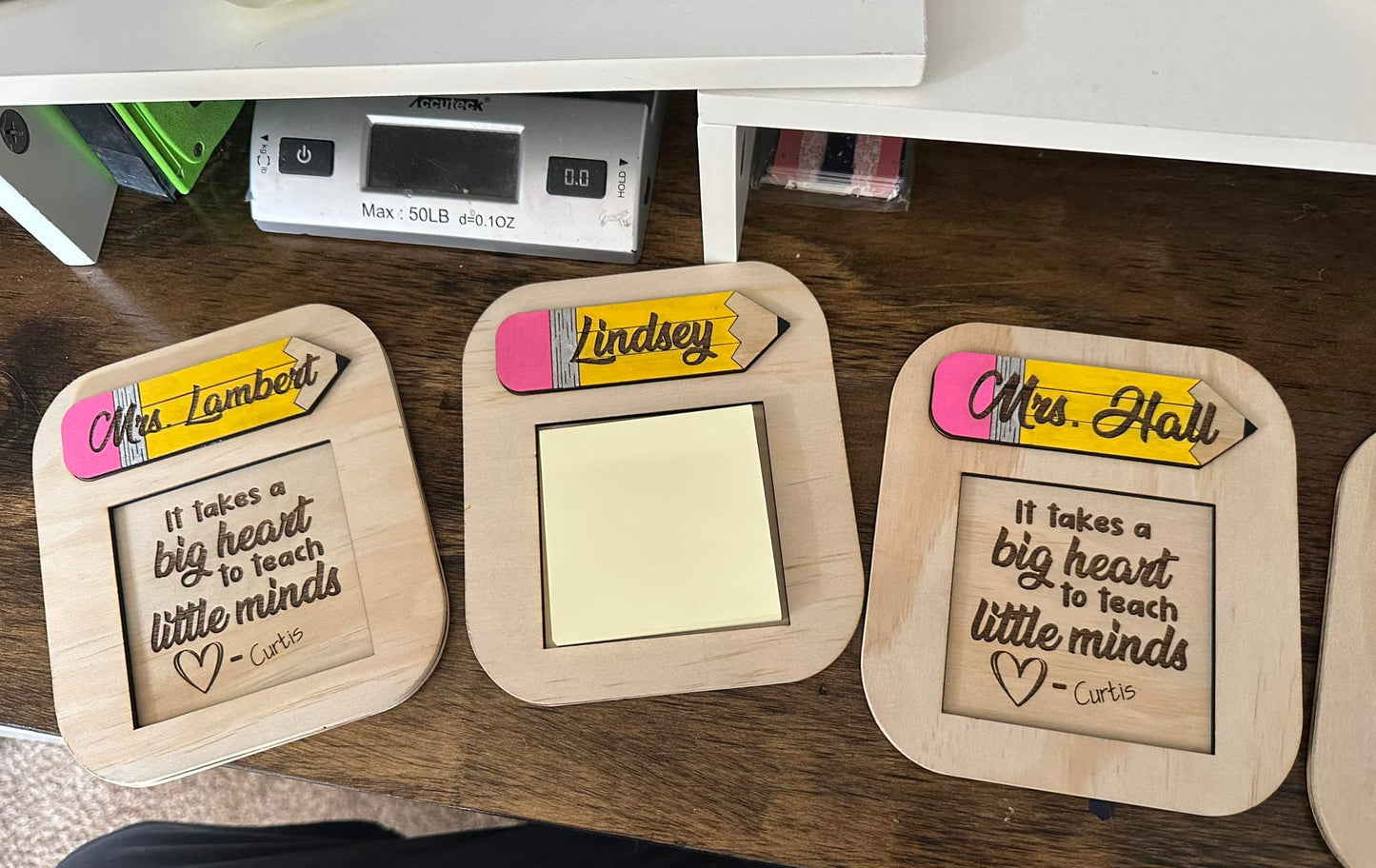 Personalized Sticky Note Holder